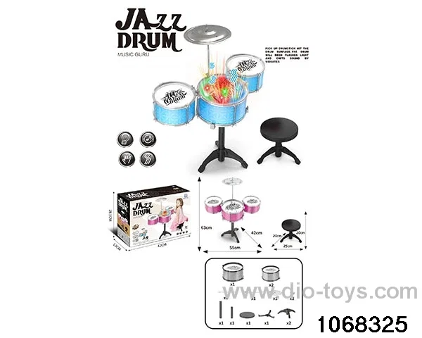Electroplated 3-Drum Set (with light and chair) in color box