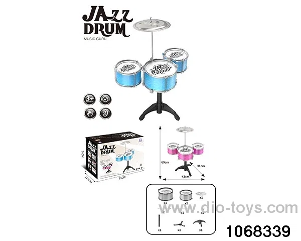 Electroplated 3-Drum Set (no light with chair) in color box