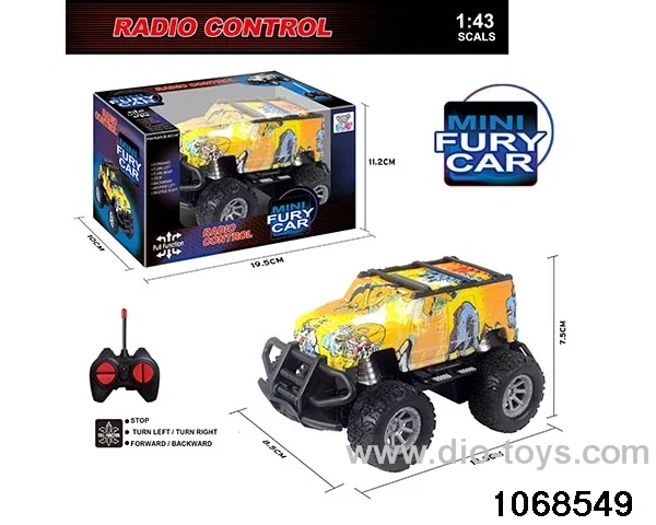 1:43 4ch RC Car with light in window box