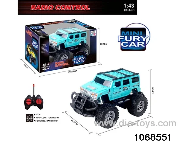 1:43 4ch RC Car with light in window box