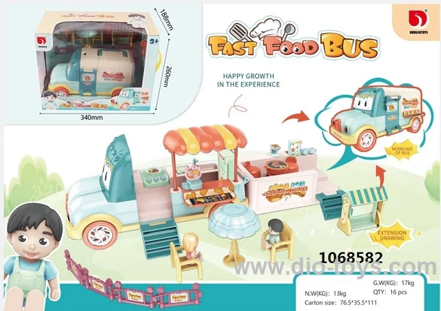 FAST FOOD MINIBUS IN WINDOW BOX