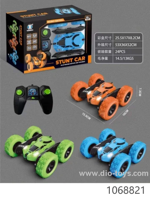 2.4G Double Sided RC Stunt Car With Light Including Battery