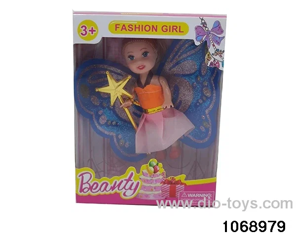 3 inch doll set in window box
