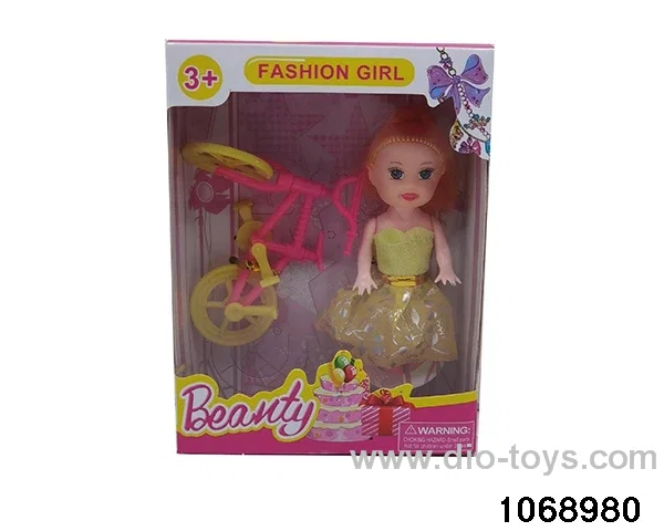 3 inch doll set in window box