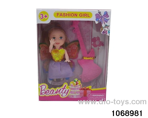 3 inch doll set in window box