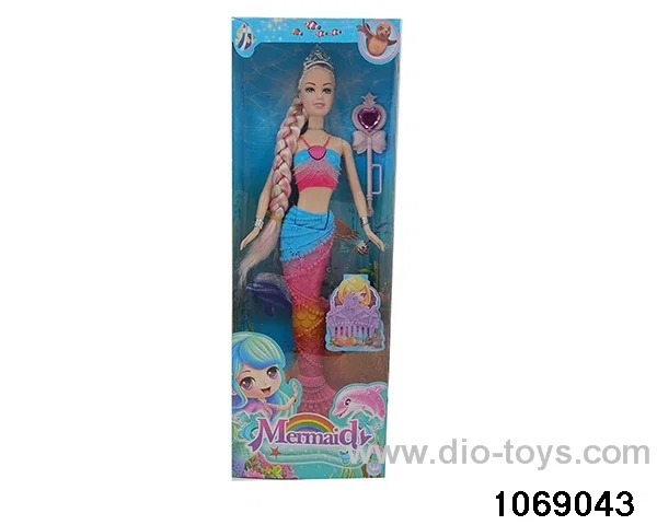 11 inch mermaid with light in window box