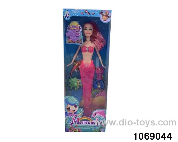 11 inch mermaid with light in window box