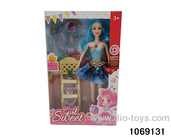 11 inch doll with light and music in window box
