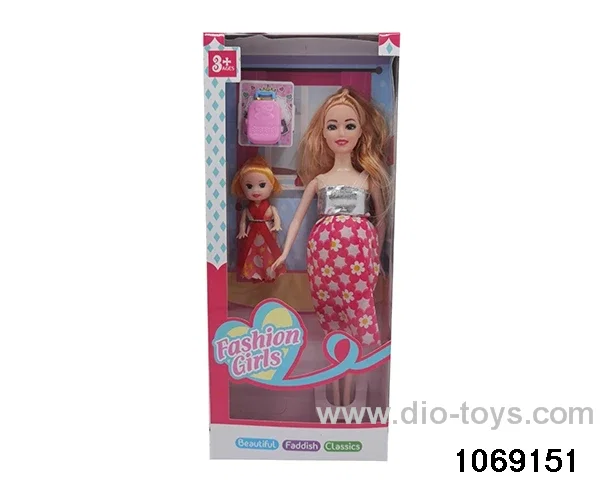 11 inch doll + 3 inch doll in window box