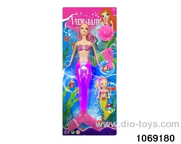 11 inch mermaid with lights in Blister with insert
