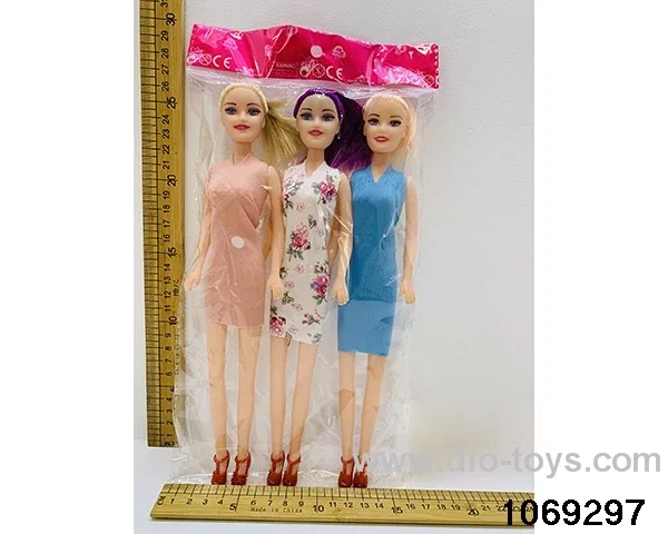 3pcs Barbie dolls in opp bag