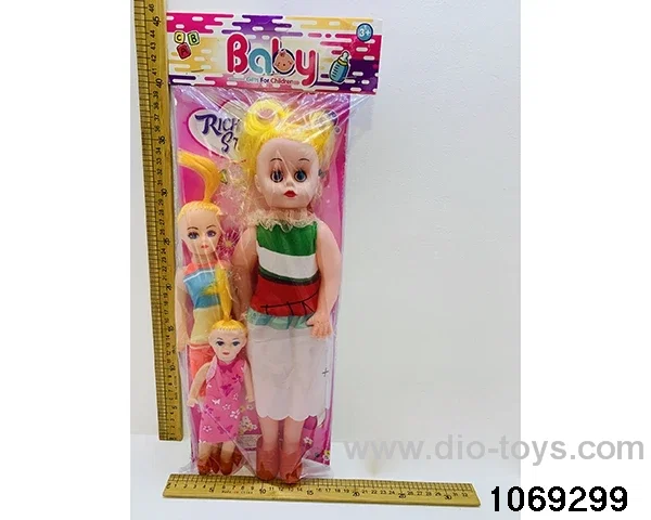 Three Sisters Pretend Dolls in PP bag with header