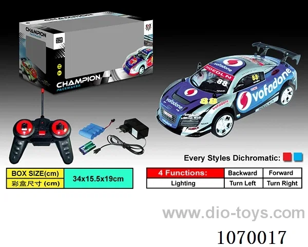 1:18 4ch rc car included battery