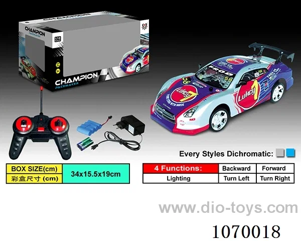 1:18 4ch rc car included battery