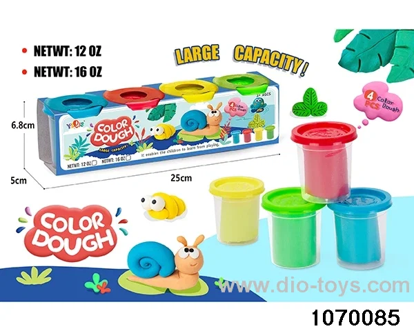 Colorful clay toys in window box
