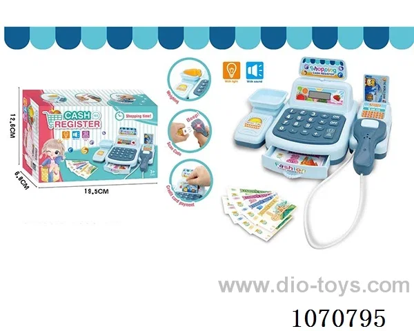 Simulated light sound cash register in PP bag with header