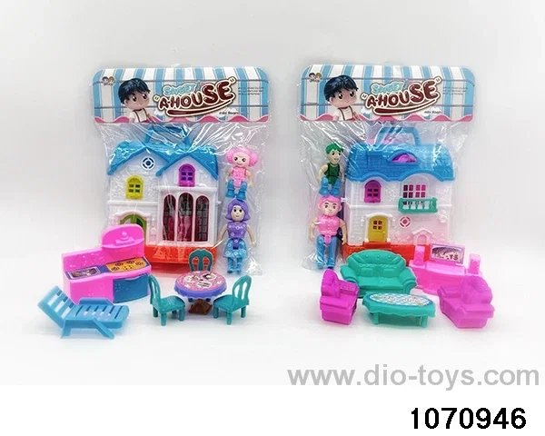 Villa Furniture Figurine Set in PP bag with header