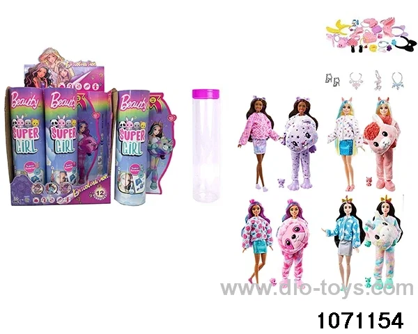 11.5 inch 9 jointed doll set in window box