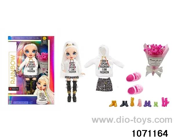 10 inch 12 jointed doll set in window box