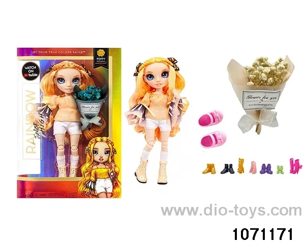 10 inch 12 jointed doll set in window box