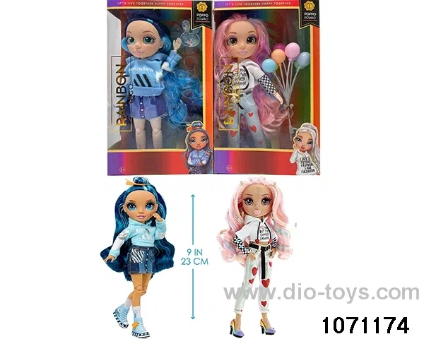 10 inch 12 jointed doll set in window box