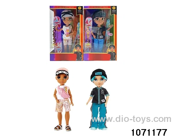 10 inch 12 jointed doll set in window box