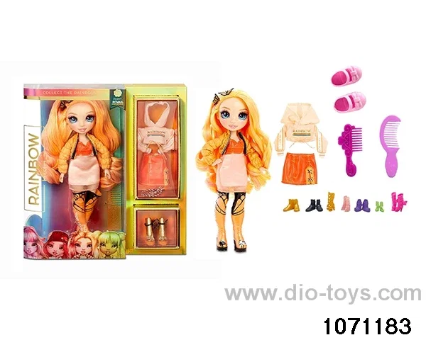 10 inch 12 jointed doll set in window box