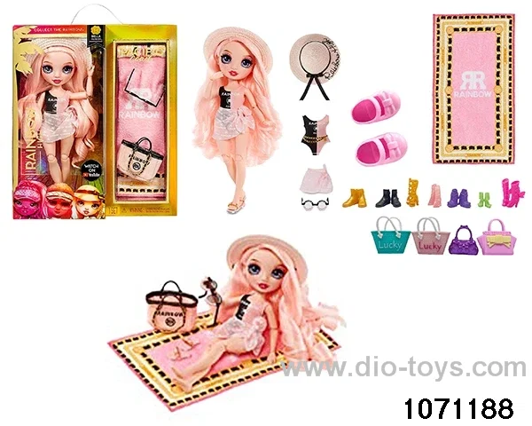 10 inch 12 jointed doll set in window box