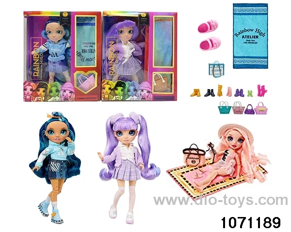 10 inch 12 jointed doll set in window box