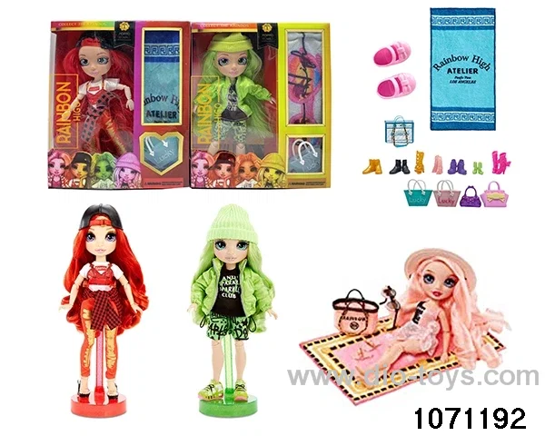 10 inch 12 jointed doll set in window box