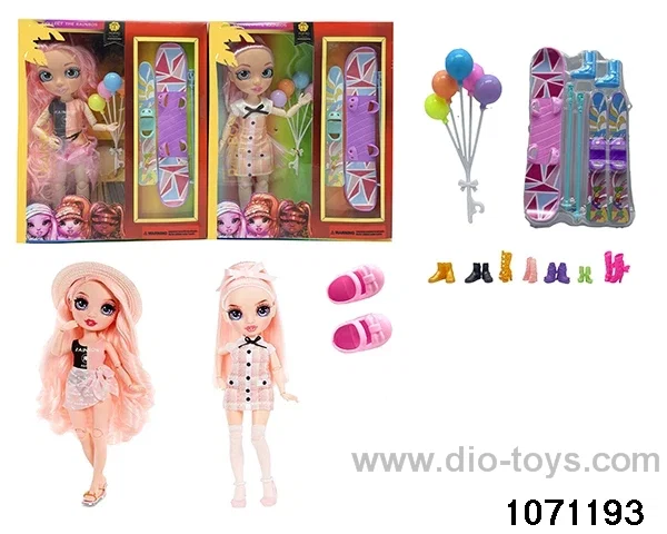 10 inch 12 jointed doll set in window box