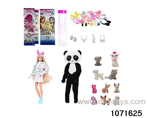 11.5 inch 12 jointed doll set in color box