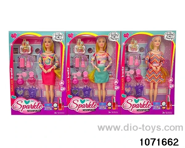 11.5 inch 9 jointed doll set in window box