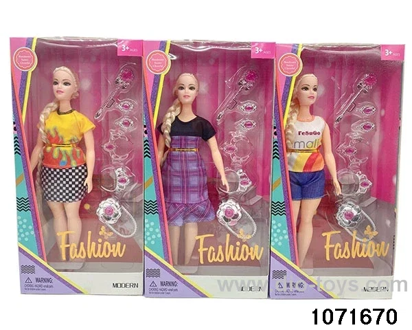 11.5 inch 9 jointed doll set in window box