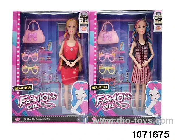 11.5 inch 9 jointed doll set in window box