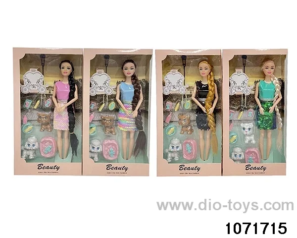 11.5 inch 9 jointed doll set in window box