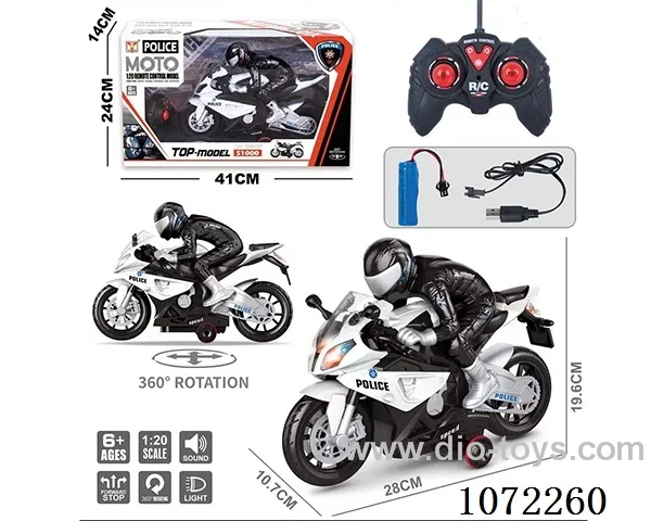 1:20 2ch rc Motorcycle with light/music not included battery