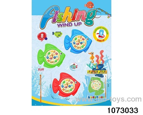 wind-up fishing reel in opp bag