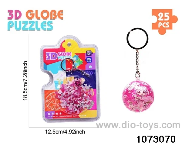 3D Puzzle Keychain (25PCS) in high frequency