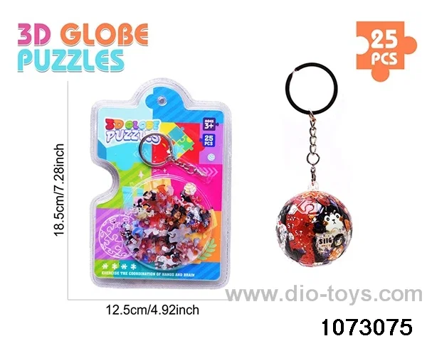 3D Puzzle Keychain (25PCS) in high frequency