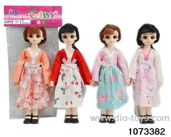 14 inch 12 jointed doll in PP bag with header