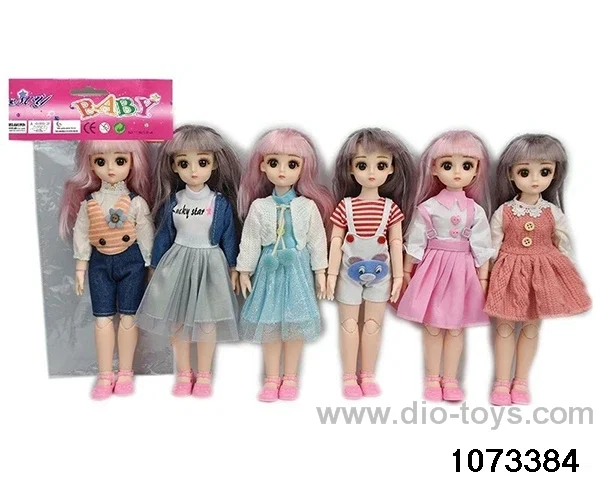 14 inch 12 jointed doll in PP bag with header