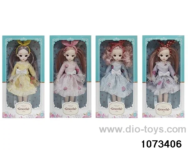 14 inch 12 jointed doll in window box
