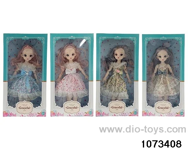 14 inch 12 jointed doll in window box