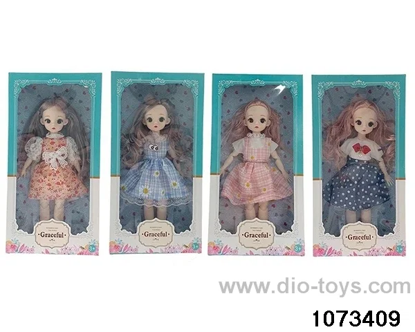 14 inch 12 jointed doll in window box
