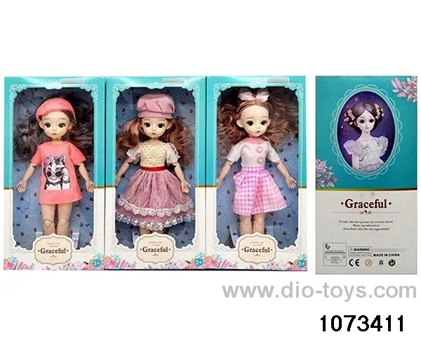 14 inch 12 jointed doll in window box
