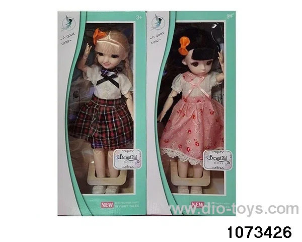 14 inch 12 jointed doll in window box