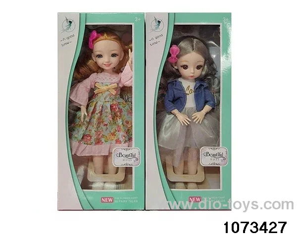 14 inch 12 jointed doll in window box