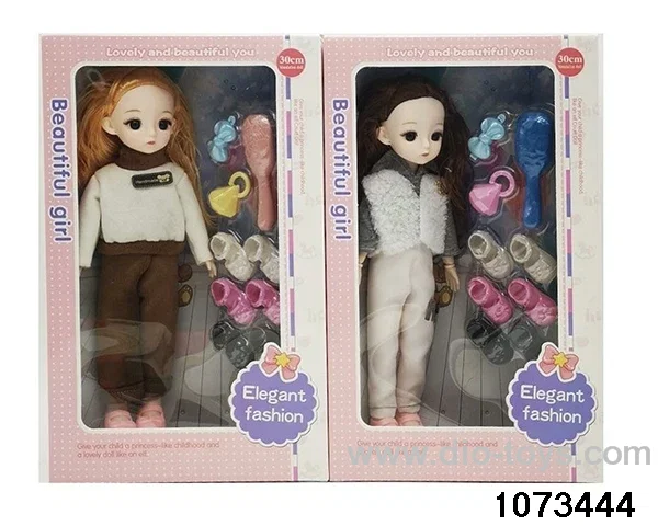 14 inch 12 jointed doll in window box