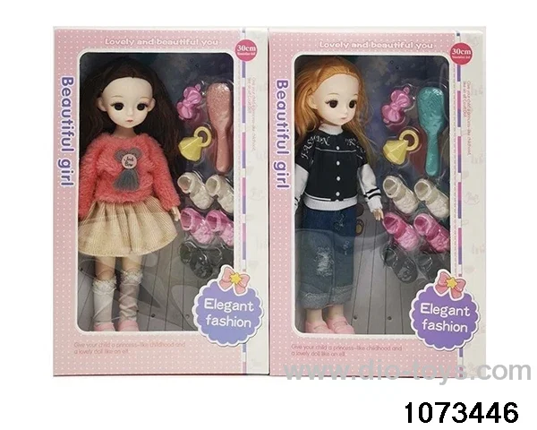 14 inch 12 jointed doll in window box